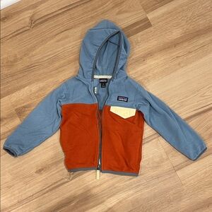 Patagonia Kids' Fleece Jacket in Blue and Rust